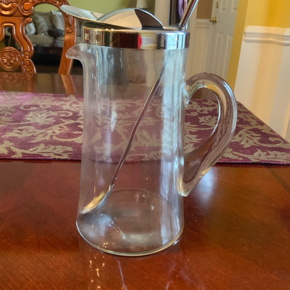 Vintage Pitcher and Pore Top with Spoon